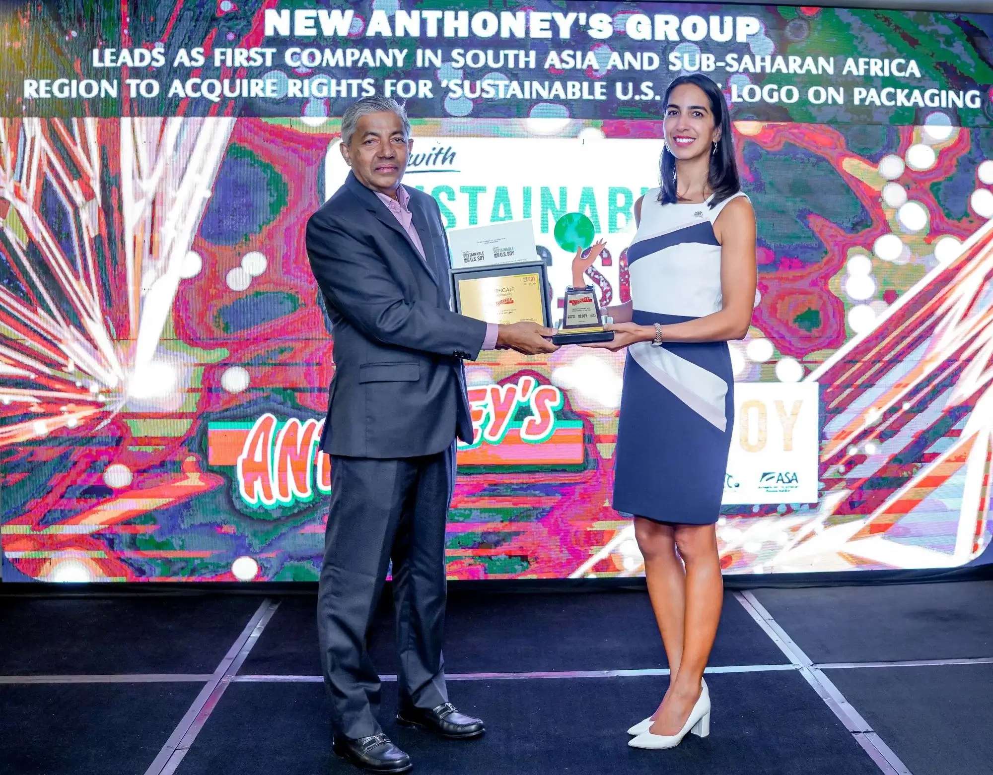 New Anthoney’s Group obtains Rights for Sustainable U.S. Soy logo on packaging, the First ever in the South Asian and SSA region